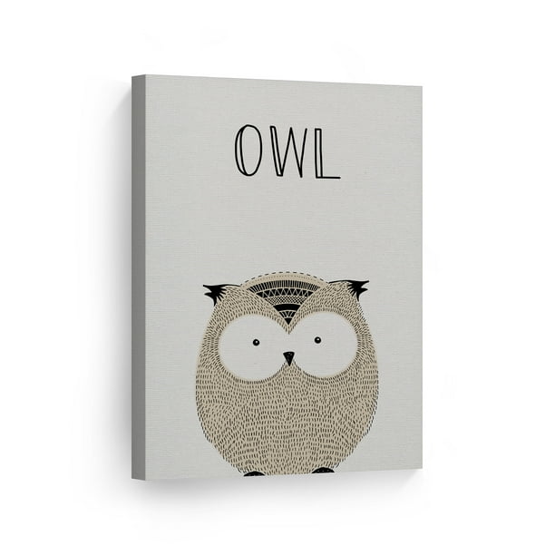 Love Nursery Art Canvas Wall Art Baby Girl Room Owl Wall Art Grey and Pink Nursery Owl Nursery Decor Baby Girl Decor Owl Canvas Decor